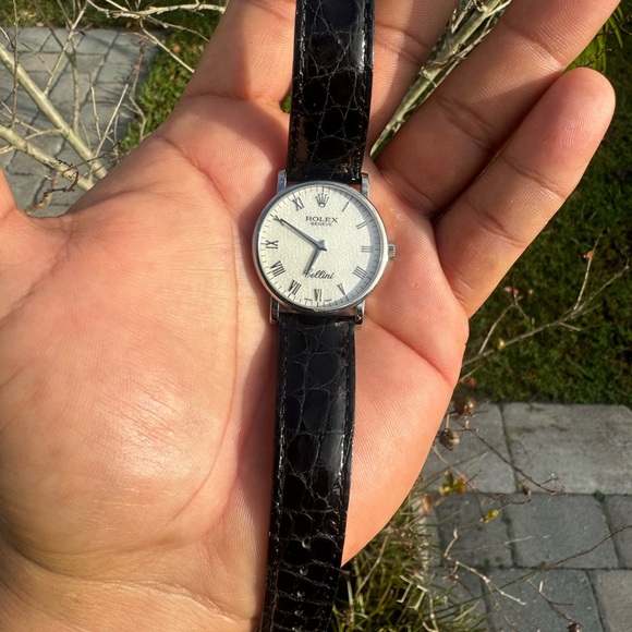 Rolex Cellini 5115 18K White Gold Ivory Anniversary Dial Men’s Watch 🔥 - Picture 5 of 14